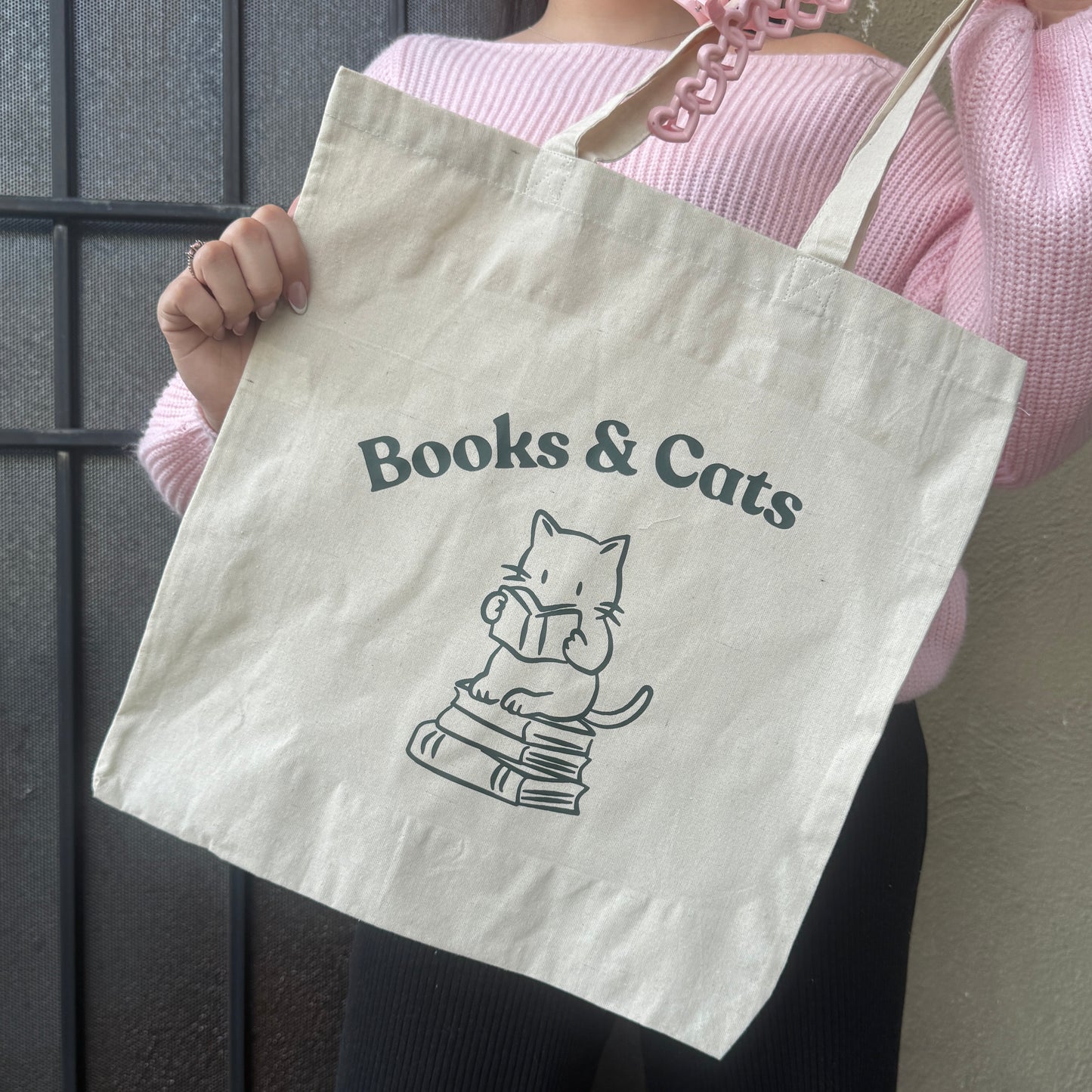 Books & Cats Tote Bag