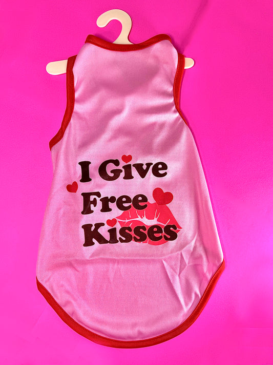 I Give Free Kisses Pet Tee | For Dogs & Cats