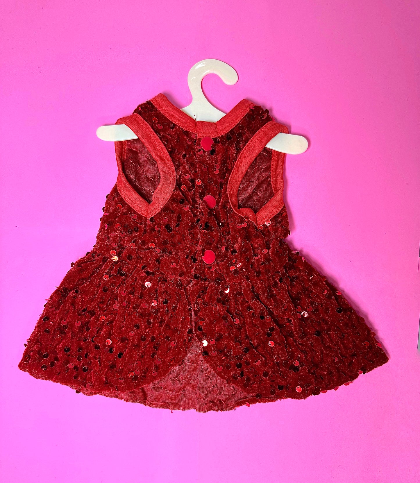Burgundy Sequin Glam Pet Dress | For Dogs & Cats