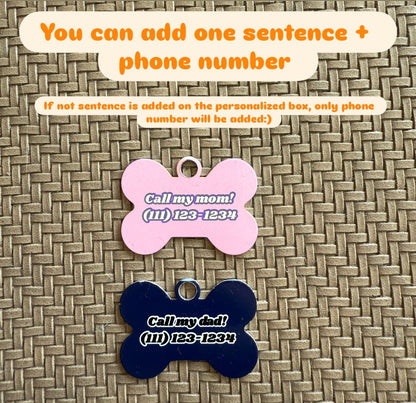 Custom Aluminum Pet ID Tag – Race Design