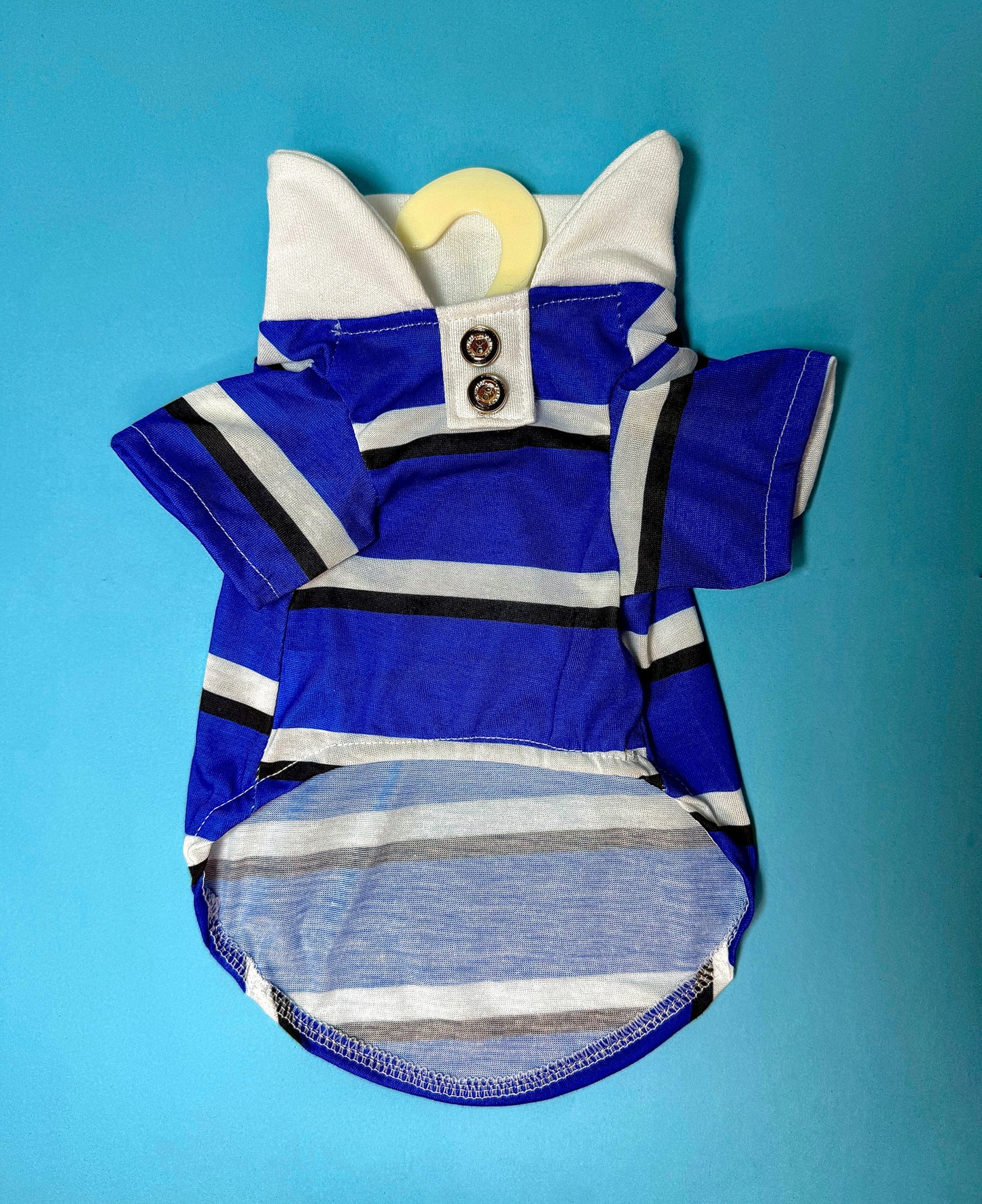 Blue Striped Polo Pet Shirt | For Dogs & Cats
