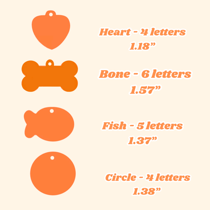 Custom Pet ID Tag – Heart Shape